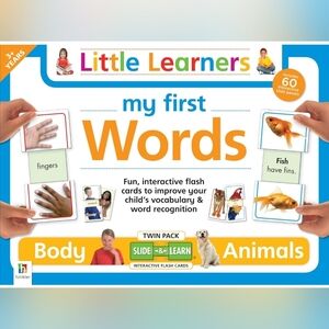 Little Learners My First Words Interactive Sliding Flash Cards: Double Pack